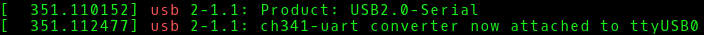 Ausgabe nach dmesg | grep usb